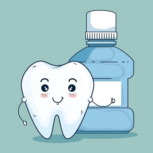 tooth dentistry care and dental mothwash vector illustration